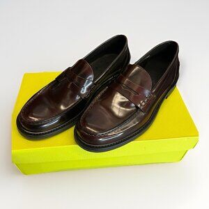 TED BAKER PARKHILL PENNY LOAFER OXBLOOD LEATHER SZ 41 uk 8.5 us NEW WITH BOX